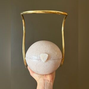 Elegant Gold and Cream Handbag